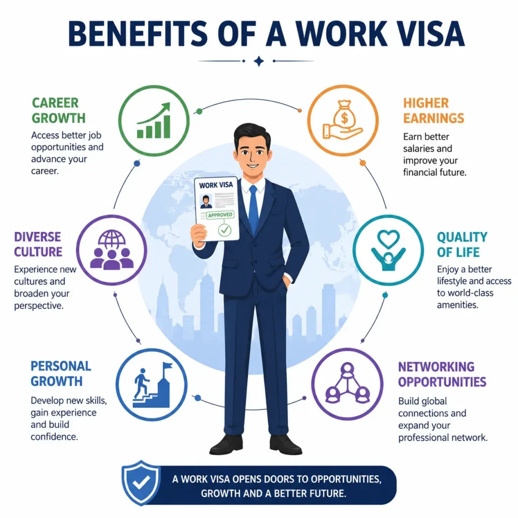 BENEFIT OF WORK VISA